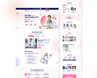 Medical Website Landing page 2020ui design 2021 design 2021 medical doctor doctor service health landing design landing page design medical medical landin page design medical theme modern design modern medical trendy medical website ui ux uiux