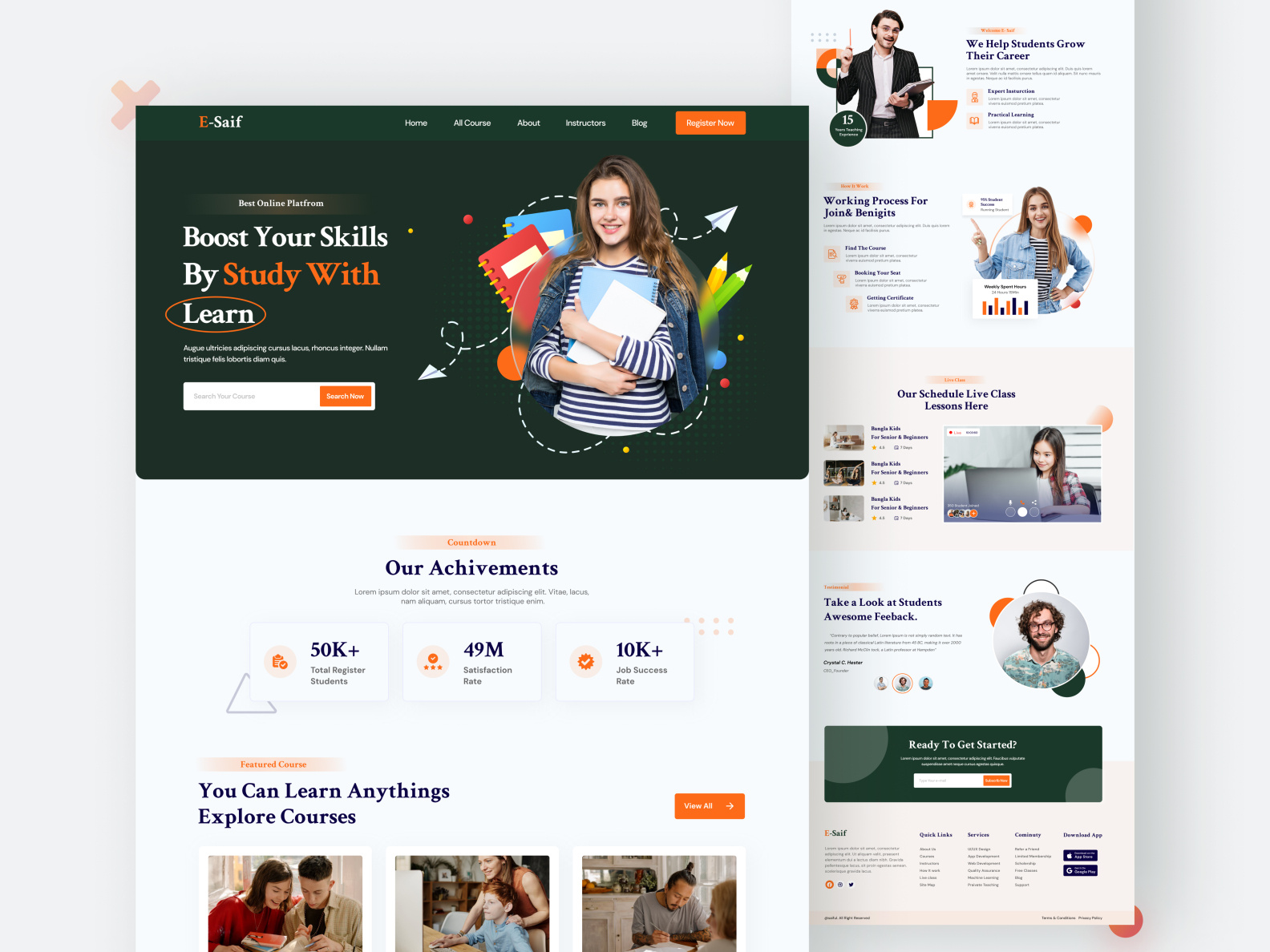 E-Learning Platform Website by Saiful Talukdar on Dribbble