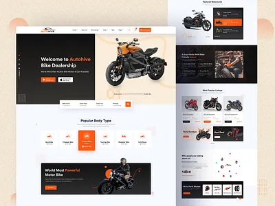 Motorcycle Dealership Website bike biker cruiser directory harley harley devidson helmet homepage landing page lisitng mockup moto motor motorbike motorcycle racing ride sports vehicle website