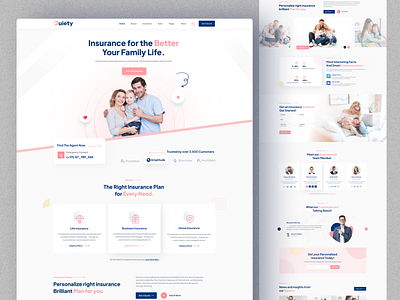 Quiety-Insurance Website Design car insurance clean design design education insurance family insurance health healthy helth insurance helthcare home insurance insurance insurance company insurtech life life insurance ui ui ux web web design website design