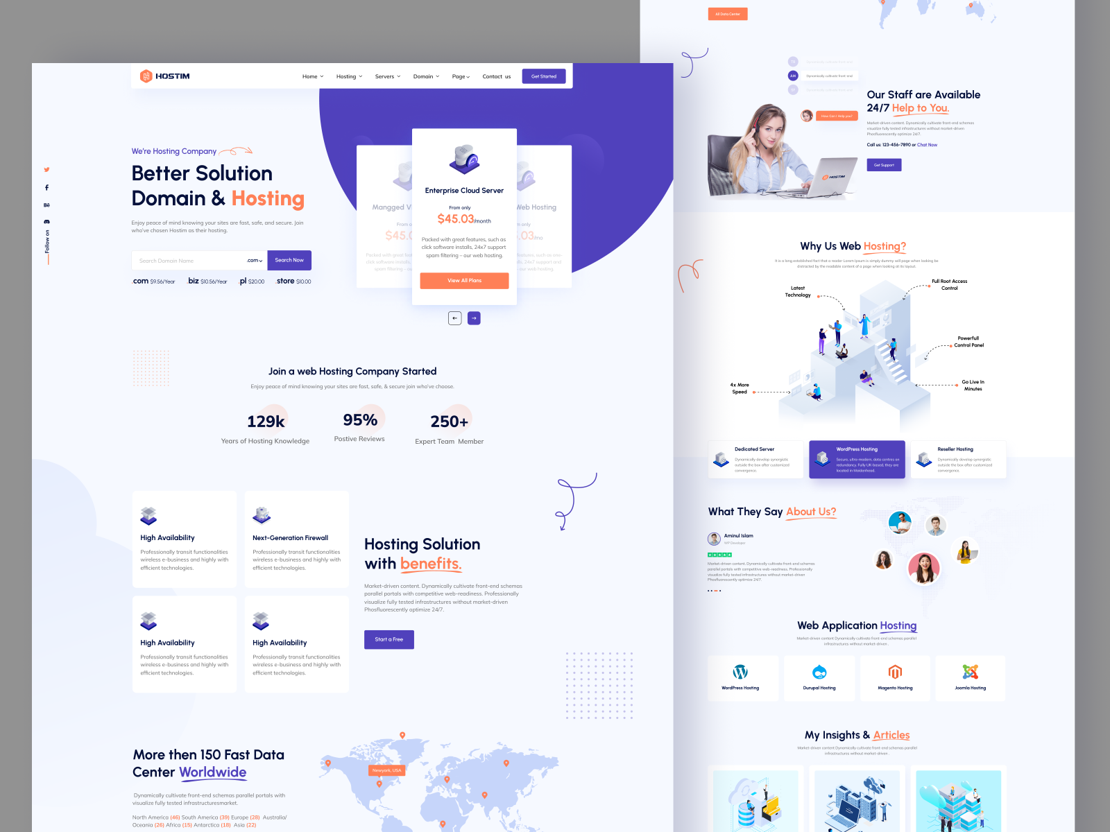 Web Hosting Landing Page by Saiful Talukdar on Dribbble