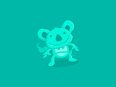 Koboi angry characters cute flat illustrations koala koboi mascot sticker