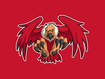 The Condor animal bird cartoon character condor logo mascot sticker