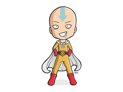Avatar Saitama cartoon character funart mascot saitama