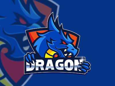 Dragon esport logo cartoon character characters esportlogo illustration logo mascot sportlogo sticker