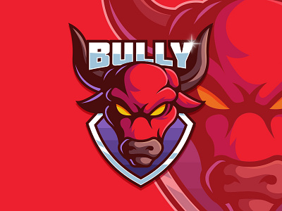Bull Bully Esport Logo bull cartoon character game game logo illustration logo logo gaming mascot