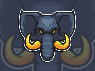 Elephant head esport logo