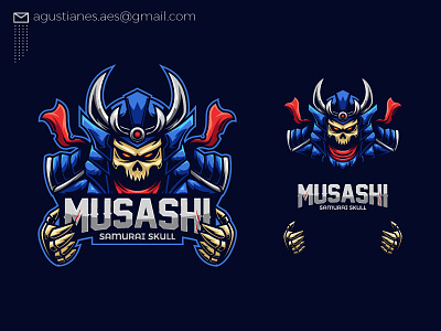 Samurai esport logo illustration cartoon designer esport esportlogo illustration mascot samurai t shirt design vector