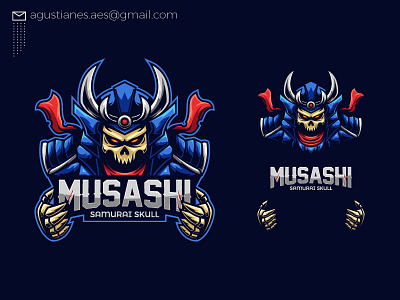 Samurai esport logo illustration