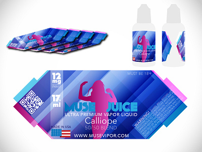 Muse juice 2 branding design label design label mockup logo packaging design vector