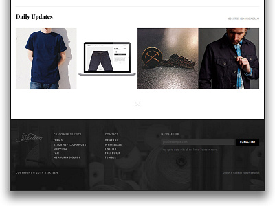 3sixteen – Footer 3sixteen bergdoll design footer joseph typography web