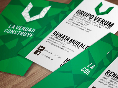 Grupo Verum - Business Cards branch branding business element illustrator investment logo