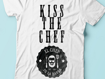 El Chef de la Barba - Kiss The Chef T-Shirt apparel clothing logo printscreen tshirt youtube