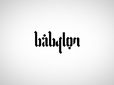 Logo Babylon brand logo naming. stationery