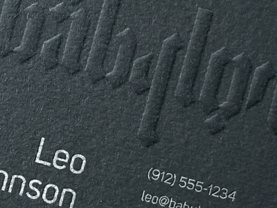 Babylon Card brand business card logo naming stationery