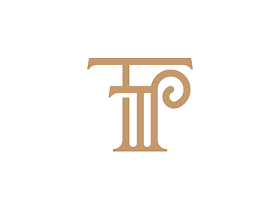 TTP — Monogram logo column greek monogram paper paper logo paper roll