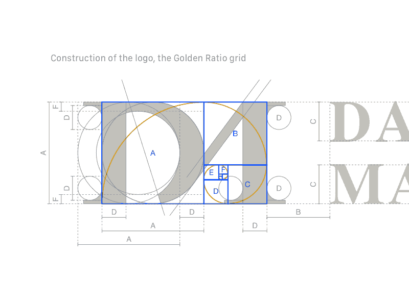 Davinci Management - Monogram Logo consulting fibonacci golden ratio monogram monogram logo