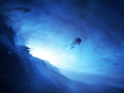 Escape blue deepblue escape light space spacecraft through universe white