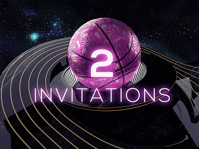 Dribbble invitations 3d basketball c4d dribbble invitation invitations invite invites pink player tech technology