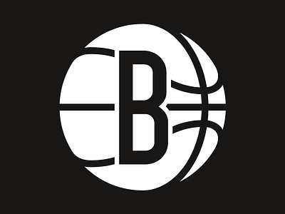 Brooklyn Nets basketball black brooklyn concept logo nets new york ny white