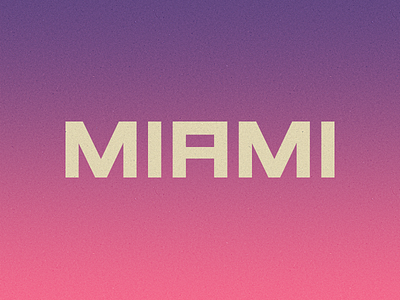 Miami letters miami retro square type