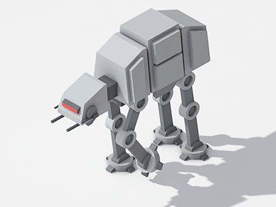 AT-AT 3d animation infotools jedi simple starwars turbaba
