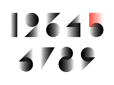 Shapes & Gradients blend gradient numbers