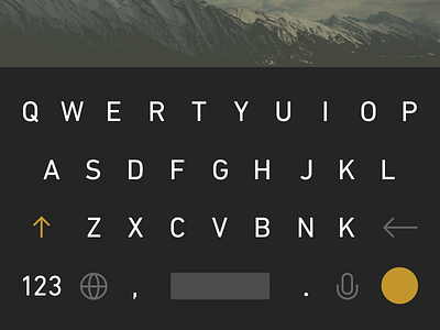 Keyboard allcaps clean flat keyboard ui