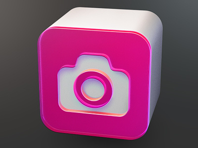 Glossy material 3d glossy icon