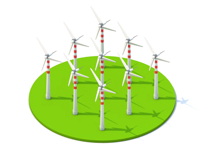 Wind Turbines 3d cinema4d clear infographics infotools 1.1 turbaba turbine white windmill