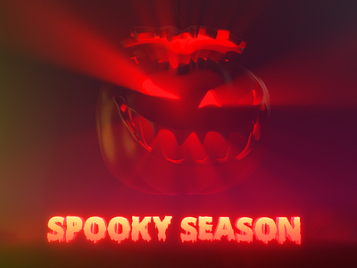Winter is coming but first it is spooky season 3d blender illustration