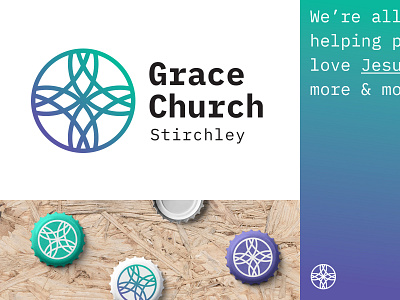grace branding church cross identity logo