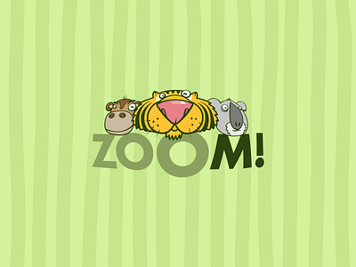 zOOm animals art branding cartoon design fisheye illustration logo vector zoo zoom