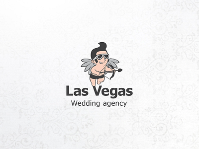 Las Vegas Wedding Agency | Logo angel art branding cupid design hero illustration las vegas logo vector wedding