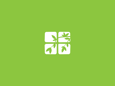 Logo Design | Window art branding design flat foliage green icon illustration leaf logo minimal tree vector window