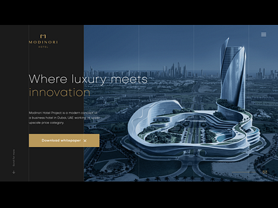 Modinori Hotel Project | Website Design - Hero