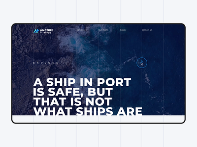 Ancore Strategy | Website Design – Hero compass minimal sea