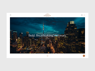 Kingdom Canada | Website Design HERO luxury minimal
