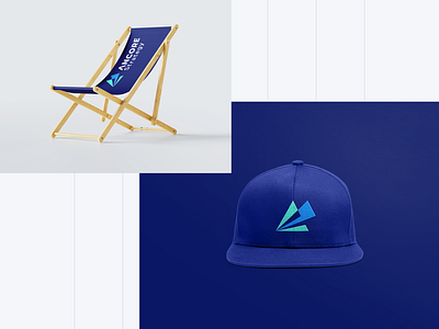 Ancore Strategy | Logo Design — Mockups cap mockup sea sunbed