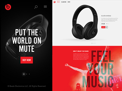 BeatsByDre design homepage webdesign
