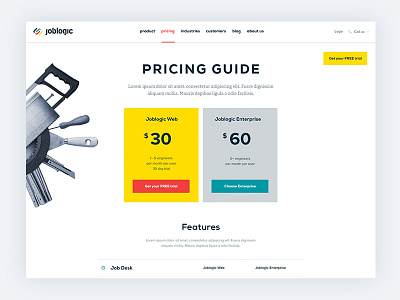 Joblogic Pricing page