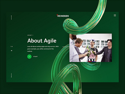 Heineken concept design experience fullscreen homepage learning webdesign