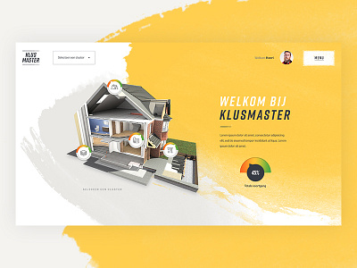 Klusmaster concept application clean dashboard design interface learning ui