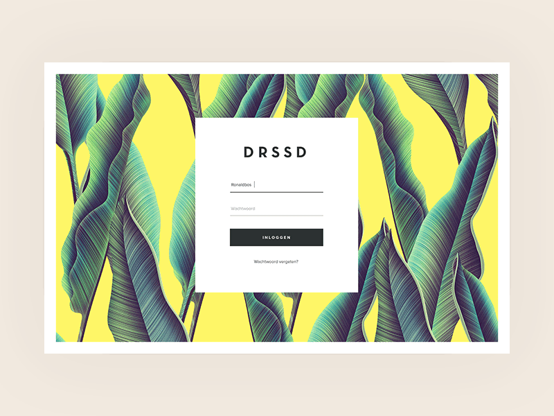 DRSSD login application concept dashboard design fashion