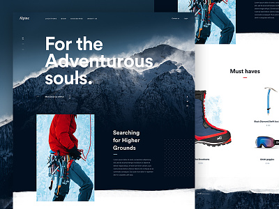 Alpine Concept design experience fullscreen homepage webdesign