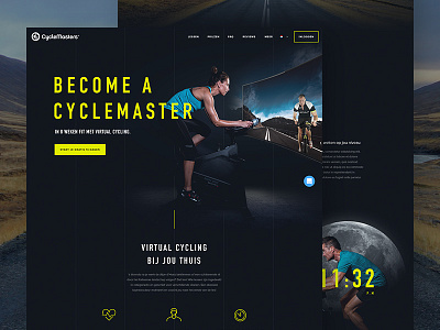 Cyclemasters Homepage branding clean design flat homepage interface sports ui ux webdesign