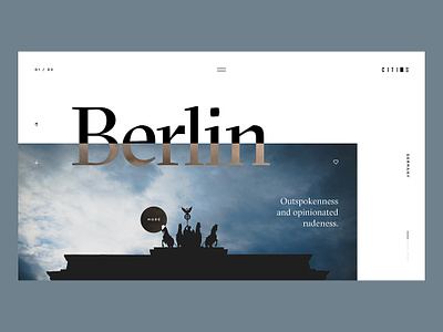 Berlin clean concept design flat homepage interface pastel serif typography ui webdesign