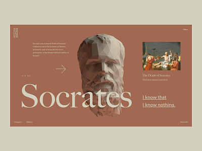 Socrates 3d clean concept design flat homepage interface pastel ui webdesign