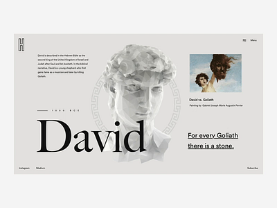 David clean concept design flat illustration interface pastel typography ui ux webdesign website