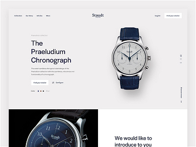 Staudt Product page clean concept design flat homepage interface ui webdesign website